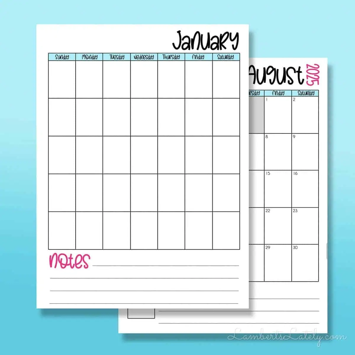 2025 Printable Calendar One Page Portrait