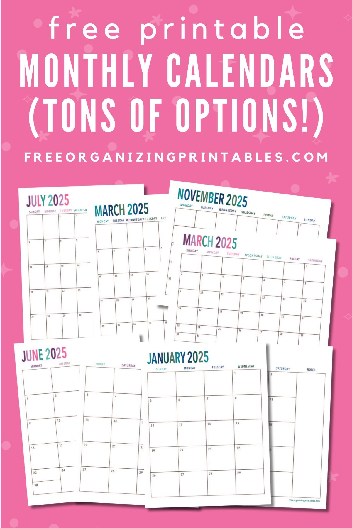 15 free printable calendars to help maximize your time