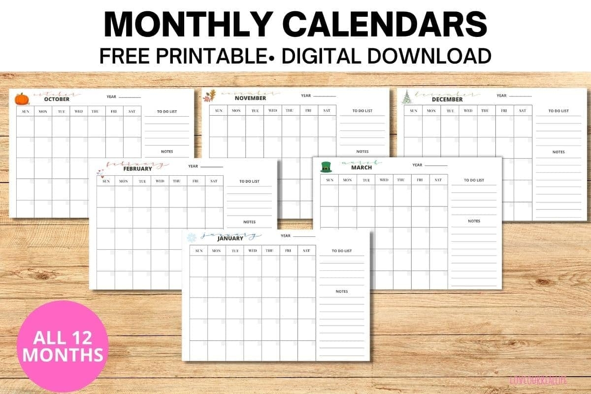 2024 Monthly Calendar Printable A Secret Weapon For A Fun And Organized Year Love Our Real Life