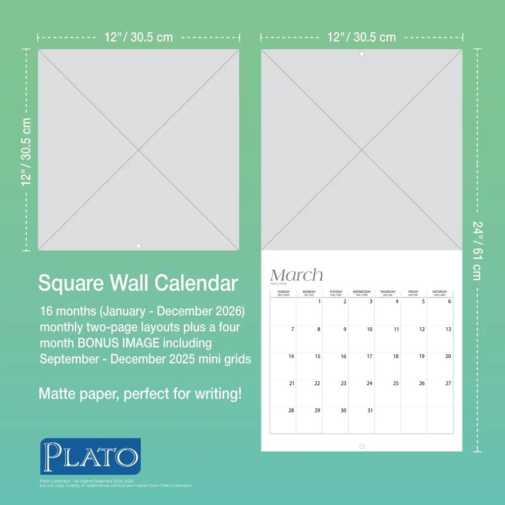 2025 Big Grid Calendars Spacious And Practical Calendars