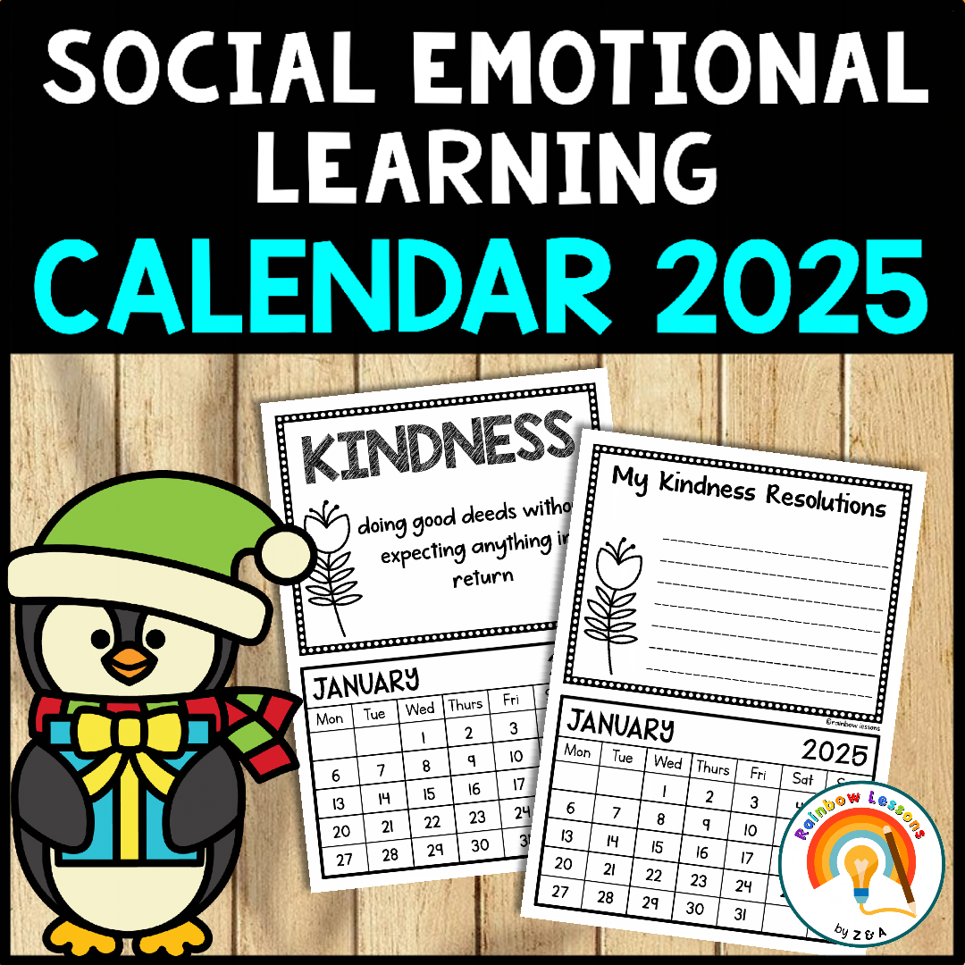 2025 Calendar Gift Calendar Parents Gift SEL New Year Christmas Calendar Made By Teachers