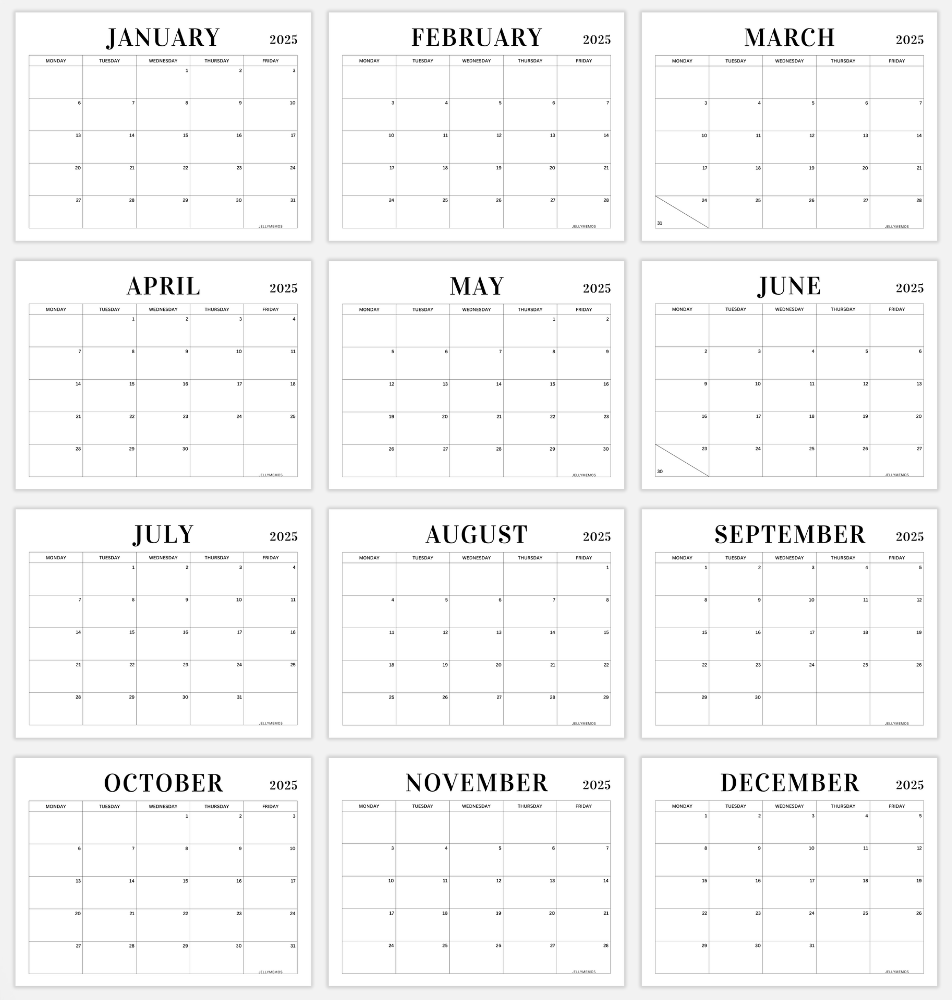Printable 2025 Calendar