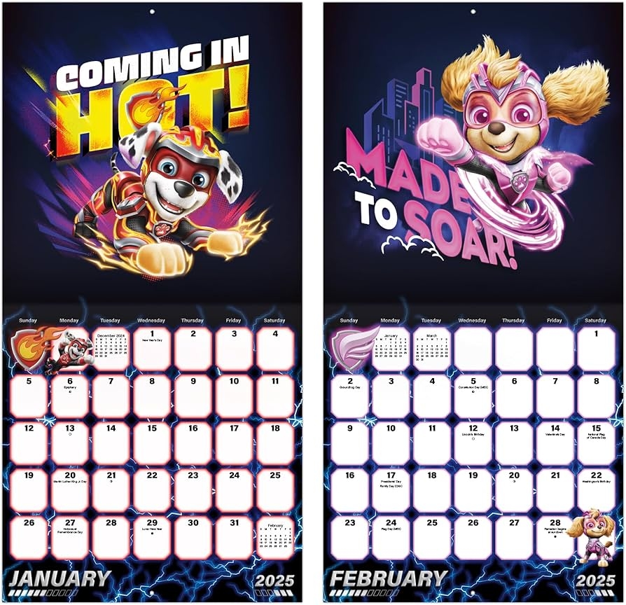 2025 Nickelodeon PAW Patrol Wall Calendar Trends International Amazon co uk Books