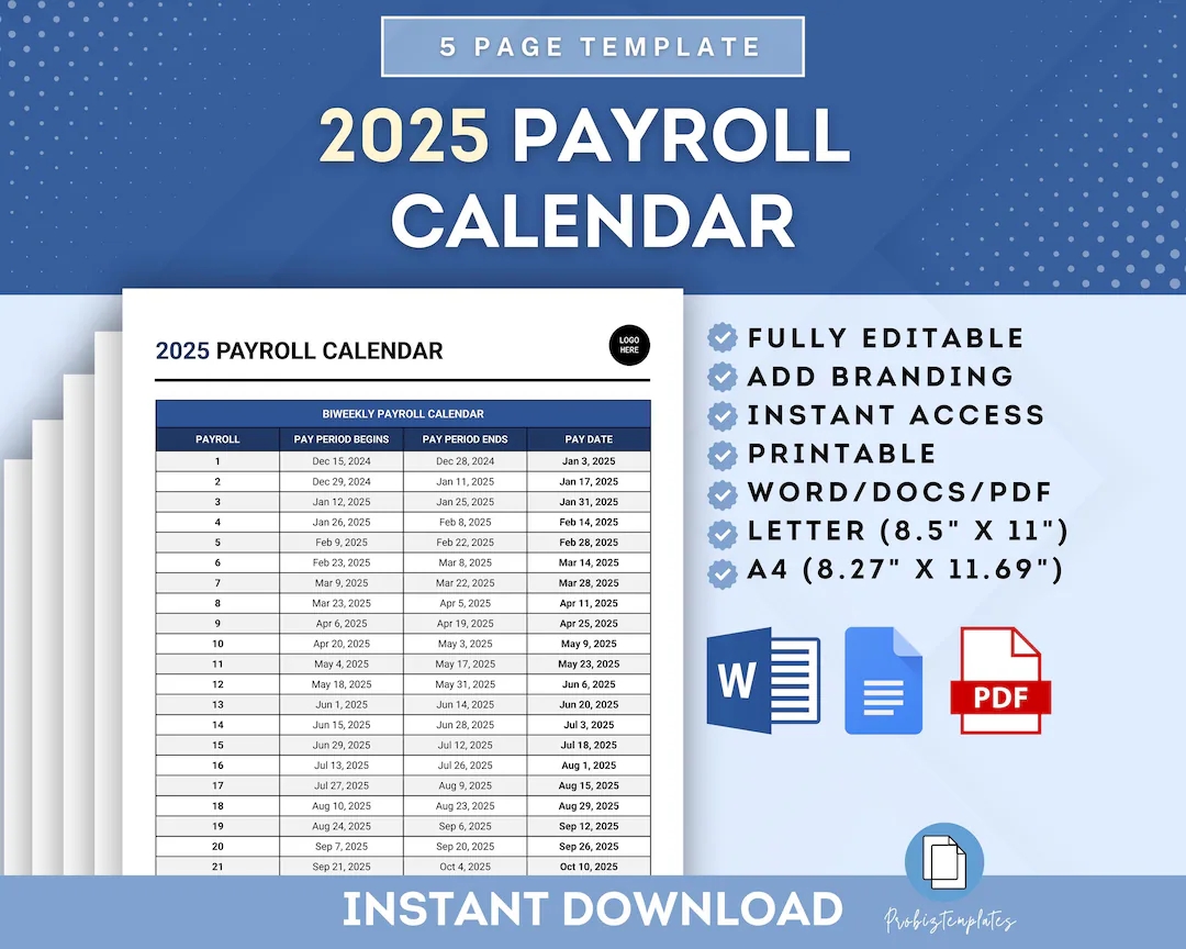 2025 Adp Payroll Calendar Printable