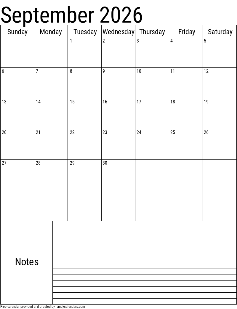 July August September 2026 Calendar Printable