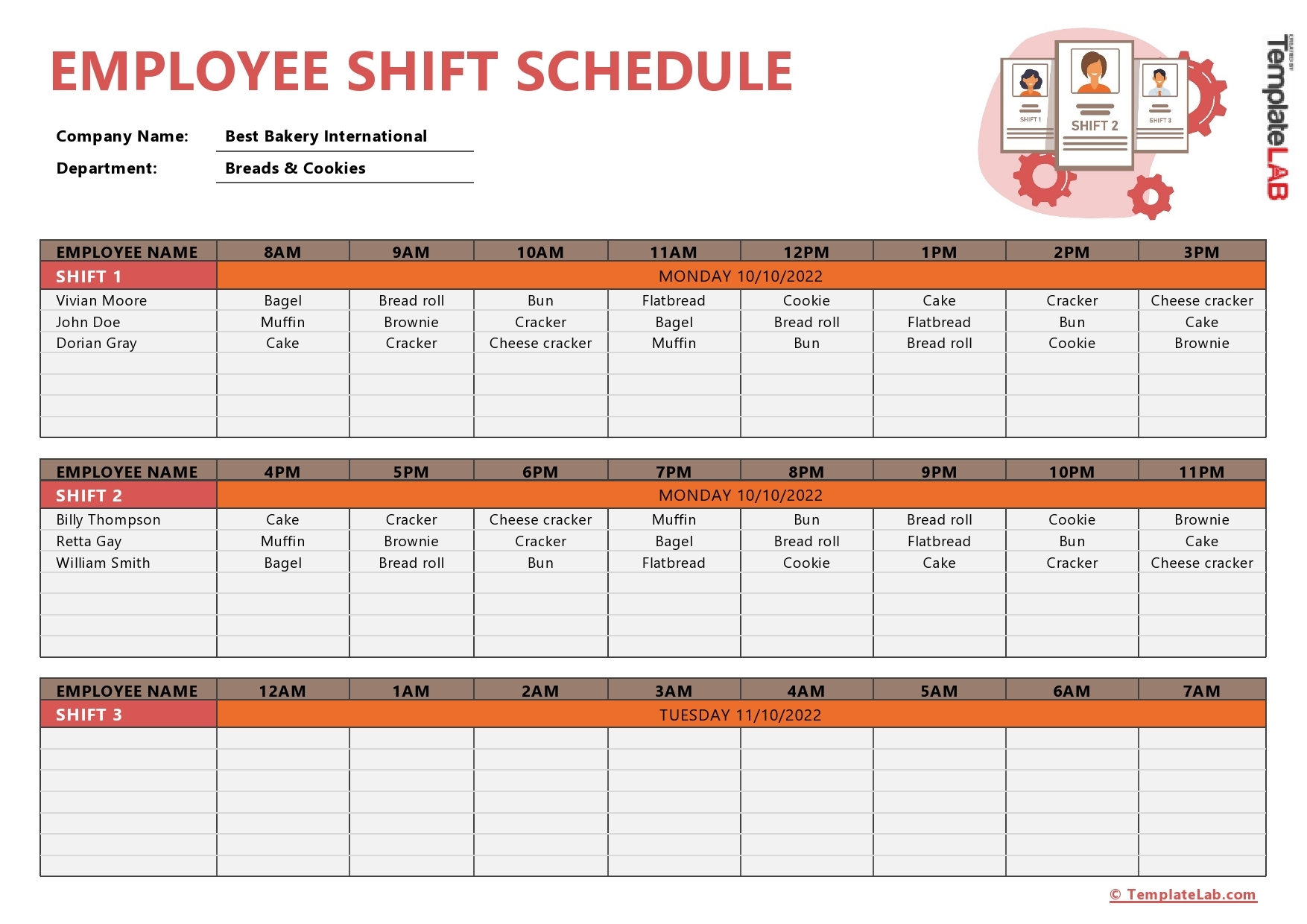 37 free employee schedule templates excel word pdf