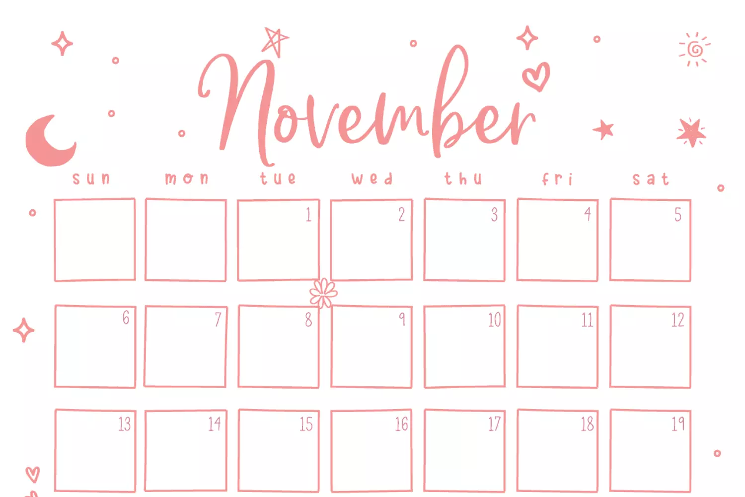 40 Best Printable November Calendar Designs For 2022