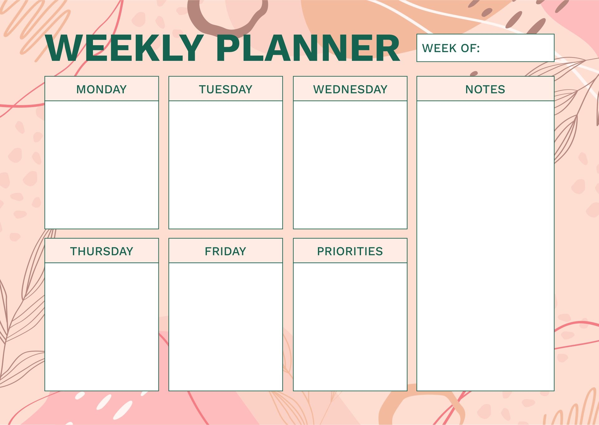 5 Day Monthly Calendar 10 Free PDF Printables Printablee