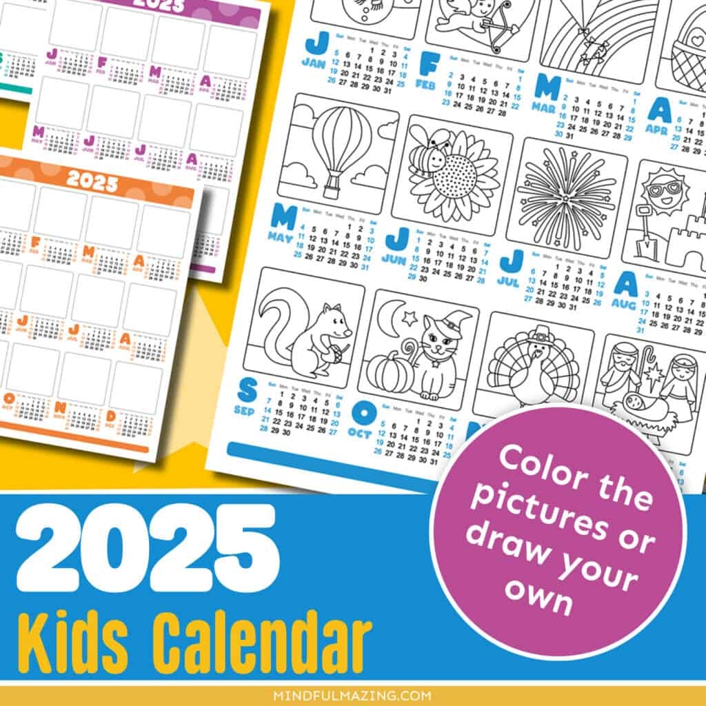 8 Free One Page Yearly Calendars For 2025 Color Draw Mindfulmazing 8 Free One Page Yearly Calendars For 2025 Color Draw Mindfulmazing