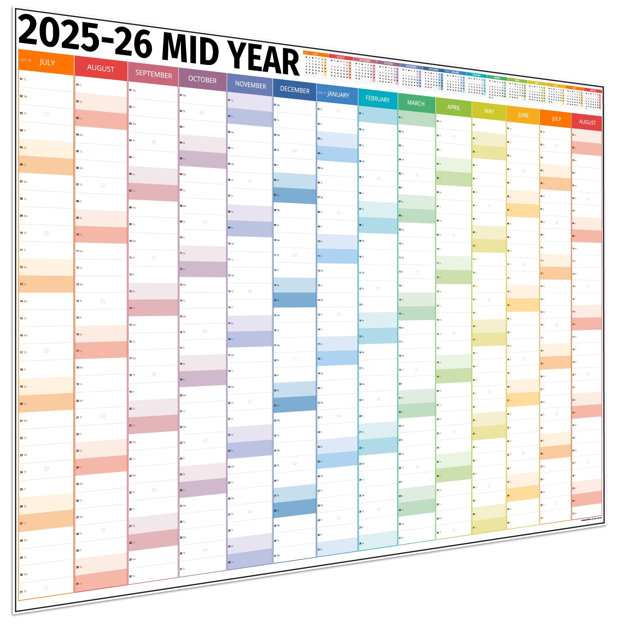 2025-2026 Free Printable School Year Calendar Templates