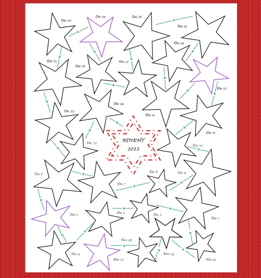 Advent Calendar Templates 2022 Praying In Color