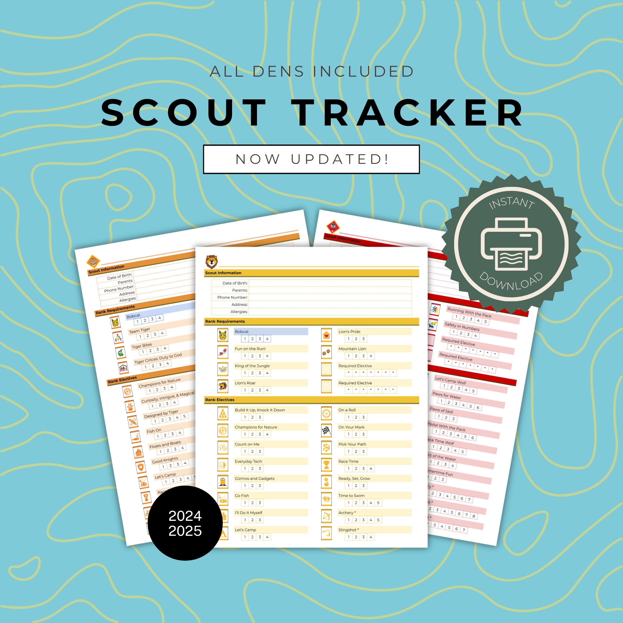 All Dens Scout Tracker 2024 2025 Etsy