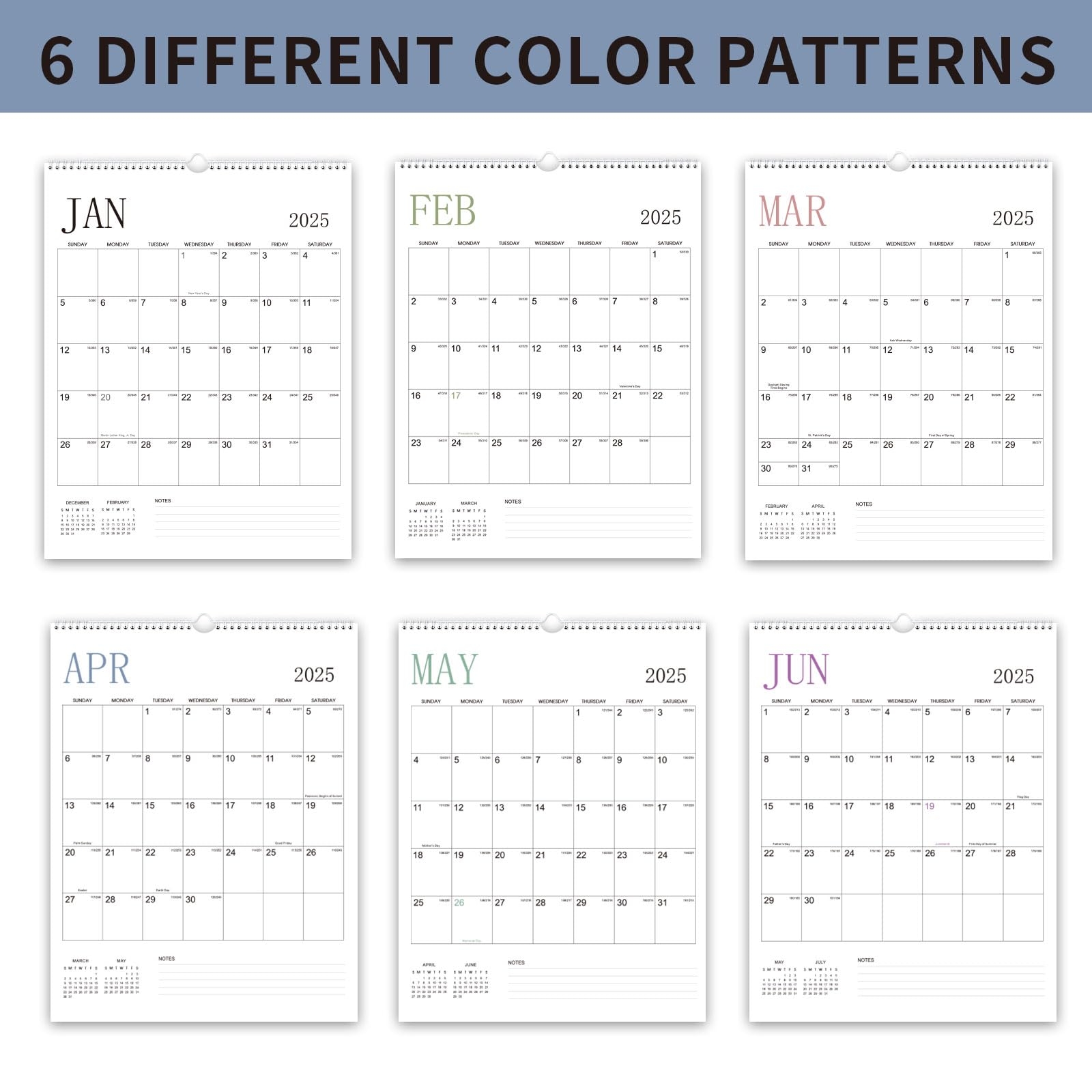 Amazon 2025 Wall Calendar Monthly Wall Calendar 2025 14 5 X 11 5 Jan 2025 Dec 2025 2025 Calendar With Hanging Hook Block And Holidays Office Products