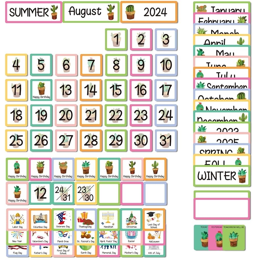 Amazon 89pcs Classroom Monthly Calendar Pocket Chart Cards For Classroom Homeschool Needs Office Products Amazon 89pcs Classroom Monthly Calendar Pocket Chart Cards For Classroom Homeschool Needs Office Products
