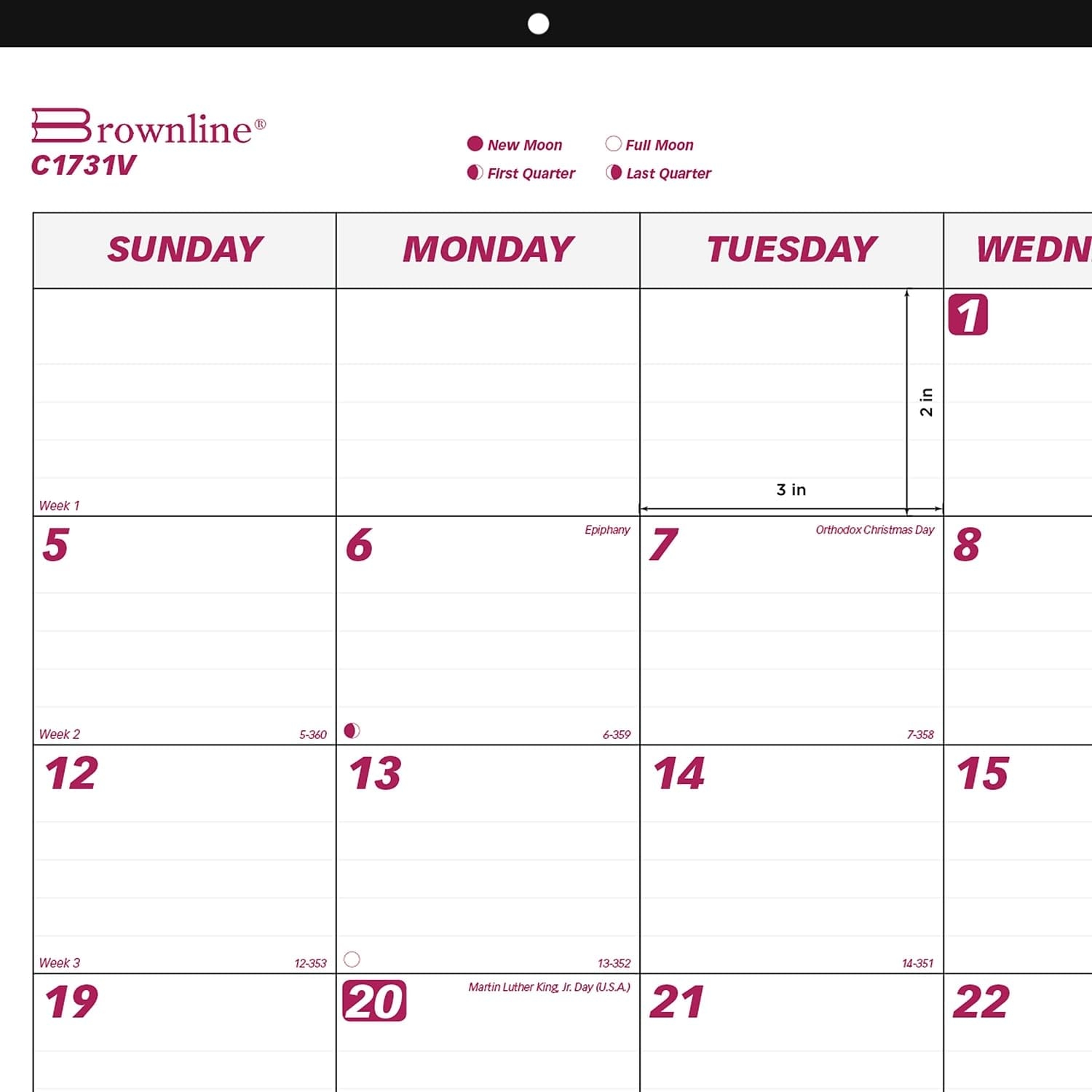 Lined Desk Calendar 2025 Printable Color Monthly