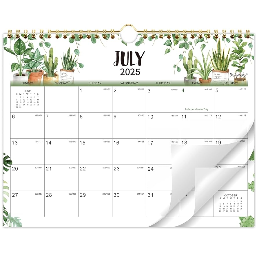 Amazon Calendar 2025 2026 Wall Calendar 2025 2026 Jul 2025 Dec 2026 11 X 8 5 25 26 Wall Calendar 18 Month With Twin Wire Binding Thick Paper Plants Office Products