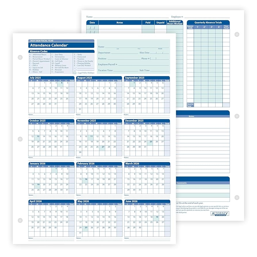 Printable Fiscal Calendar 2025