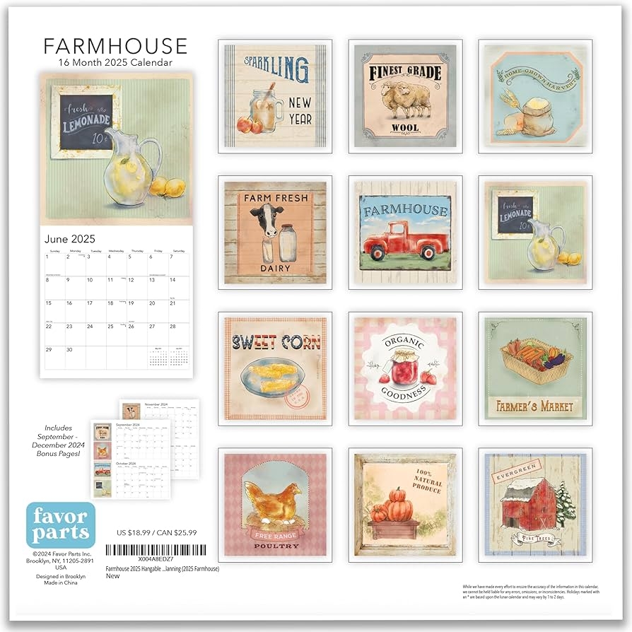 Amazon Farmhouse 2025 Hangable Wall Calendar Vintage Farmers Market Signs Gift For Her Kids Farm House Decor Large Monthly Organizing Planning Includes 2024 2025 Farmhouse Office Products Amazon Farmhouse 2025 Hangable Wall Calendar Vintage Farmers Market Signs Gift For Her Kids Farm House Decor Large Monthly Organizing Planning Includes 2024 2025 Farmhouse Office Products