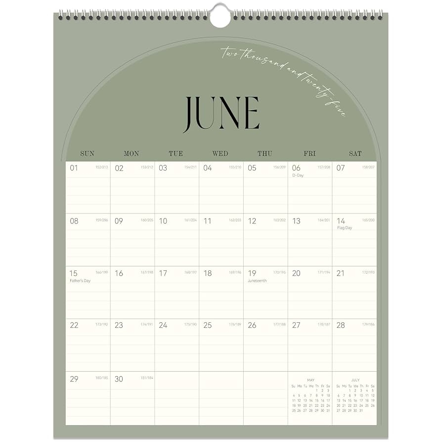 2025 Calendar Vertical Printable