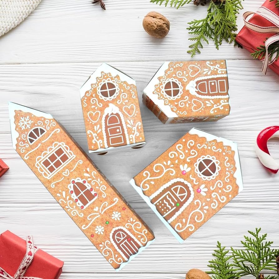 Amazon KALEFO Christmas Advent Calendars 2025 Cardboard Treasure Boxes With 1 24 Number Stickers Gingerbread Countdown Calendar For Kids Xmas Holiday Chrismas Decorations Home Kitchen