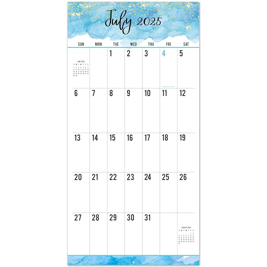 Amazon Wall Calendar 2025 2026 18 Month Monthly Wall Calendar Jul 2025 Dec 2026 Large Print Big Grid Wall Calendar 2025 2026 12 X 24 Open Thick Paper Office Products