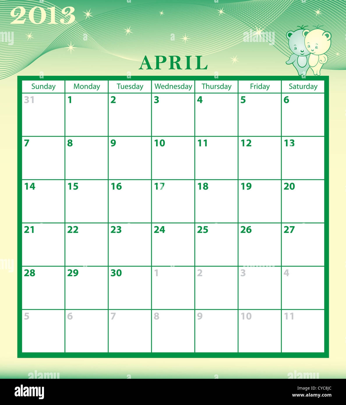 April Calendar Page Hi res Stock Photography And Images Page 5 Alamy