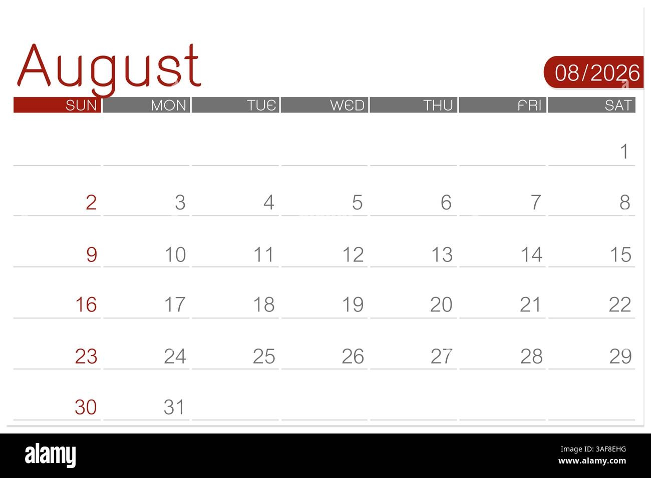 August 2026 Cut Out Stock Images Pictures Alamy