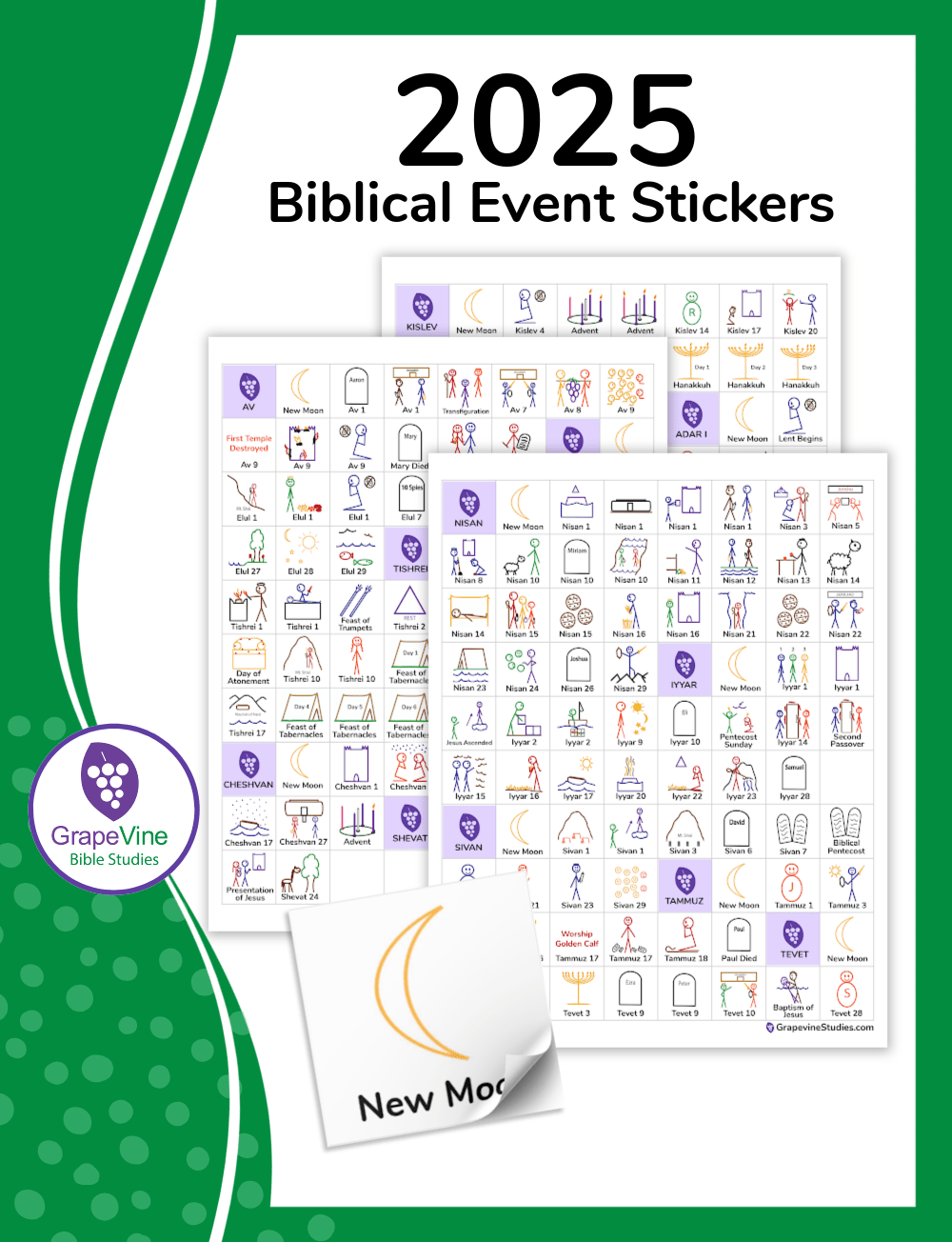 Biblical Events Stickers Grapevine Studies