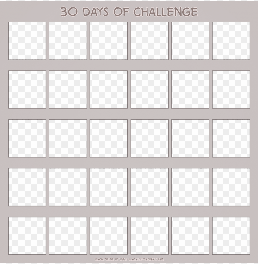 Blank Calendar Printable Mesmerizing 30 Www Printable 30 Day Challenge Blank Calendar PNG Transparent With Clear Background ID 168340 TOPpng
