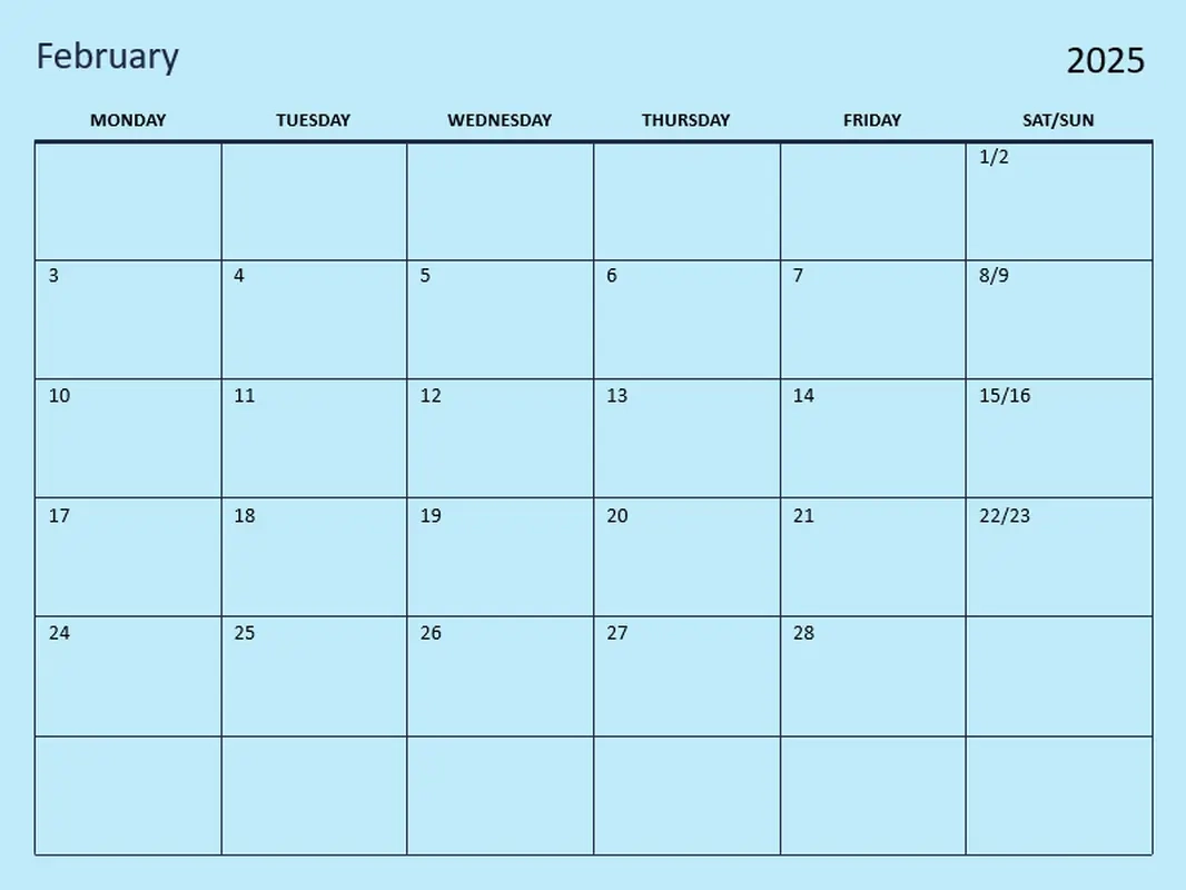 Monthly Calendar Pages Printable