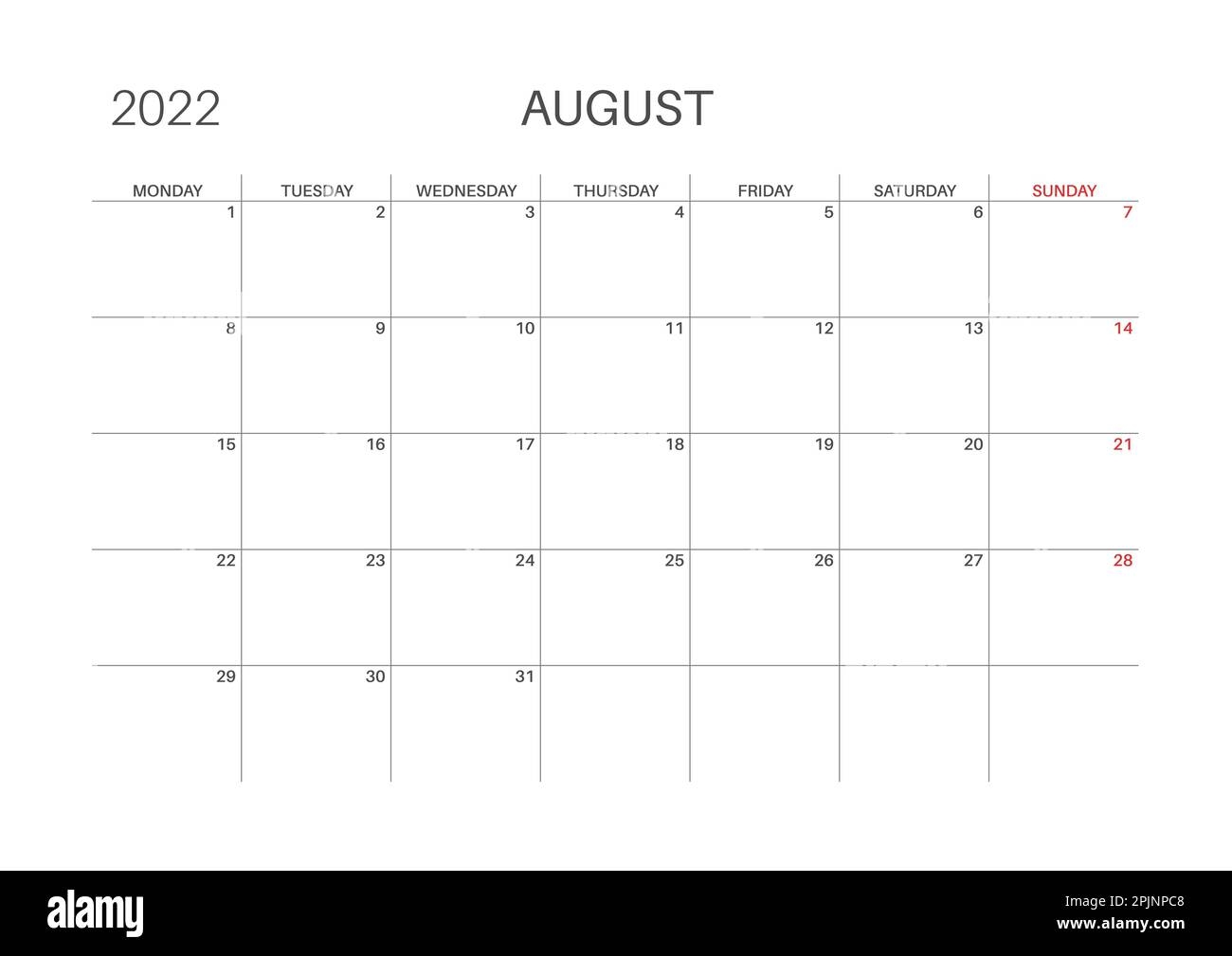 Printable Calendar August