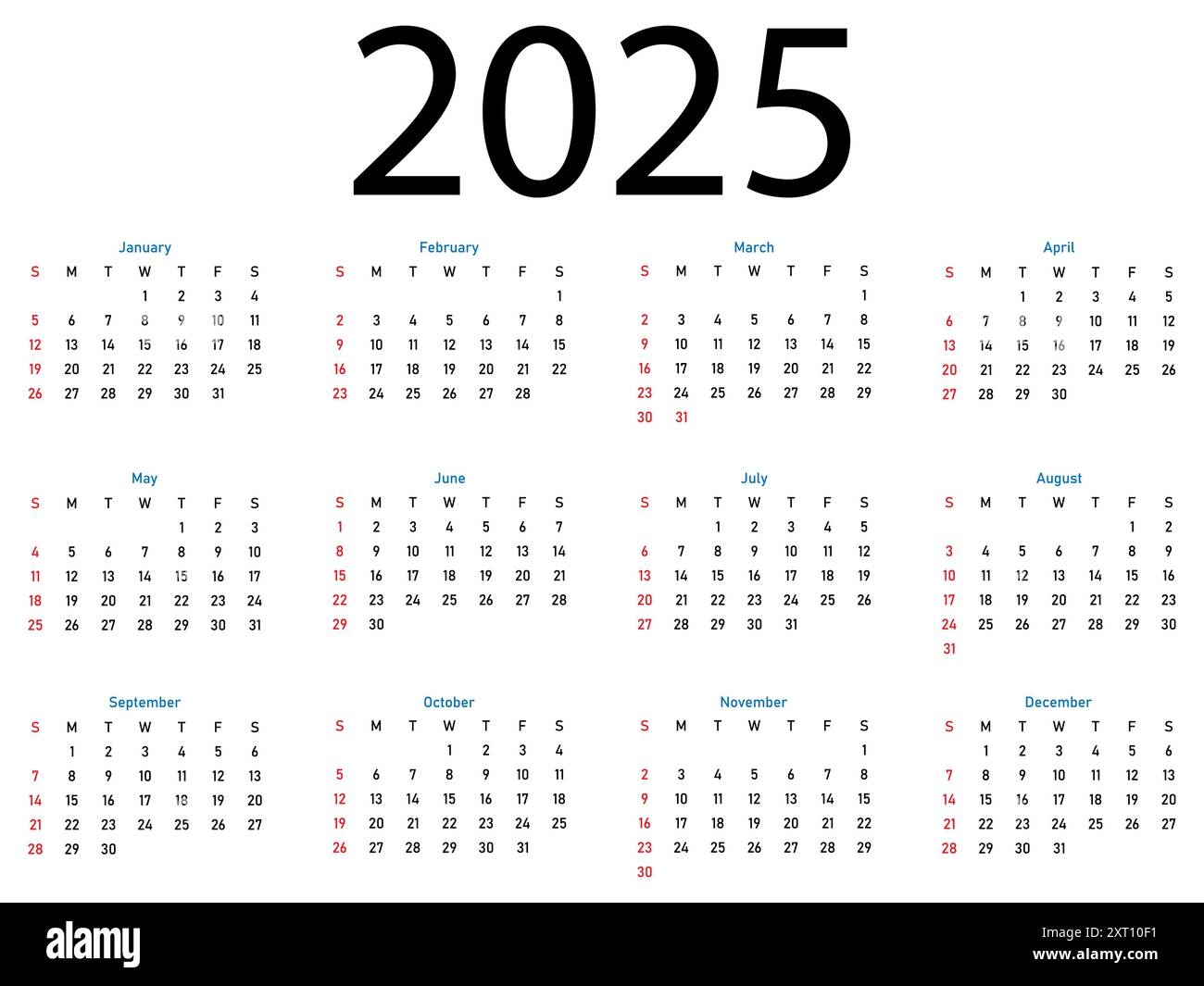 Printable Calendar Year 2025