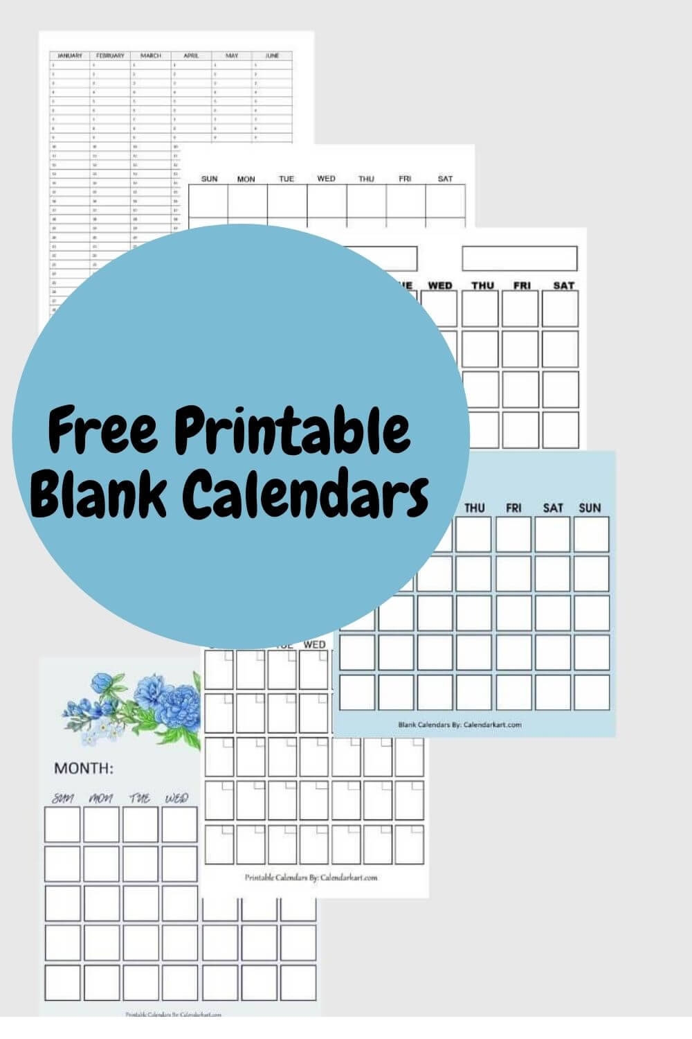 Printable Calendar With Date Boxes