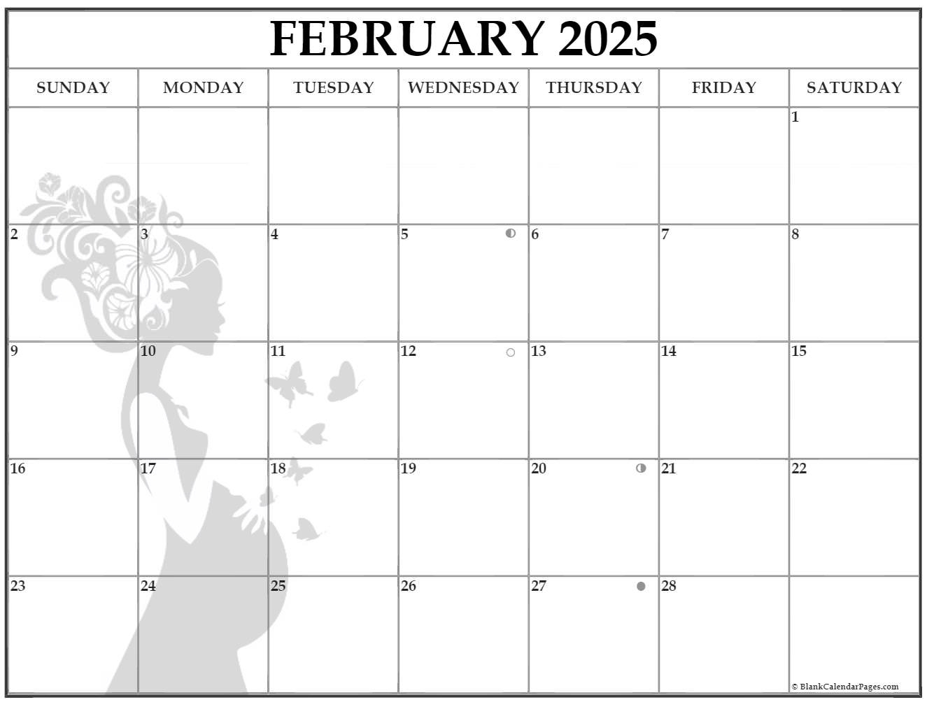 Free Printable 2025 Calendar With Moon Phases