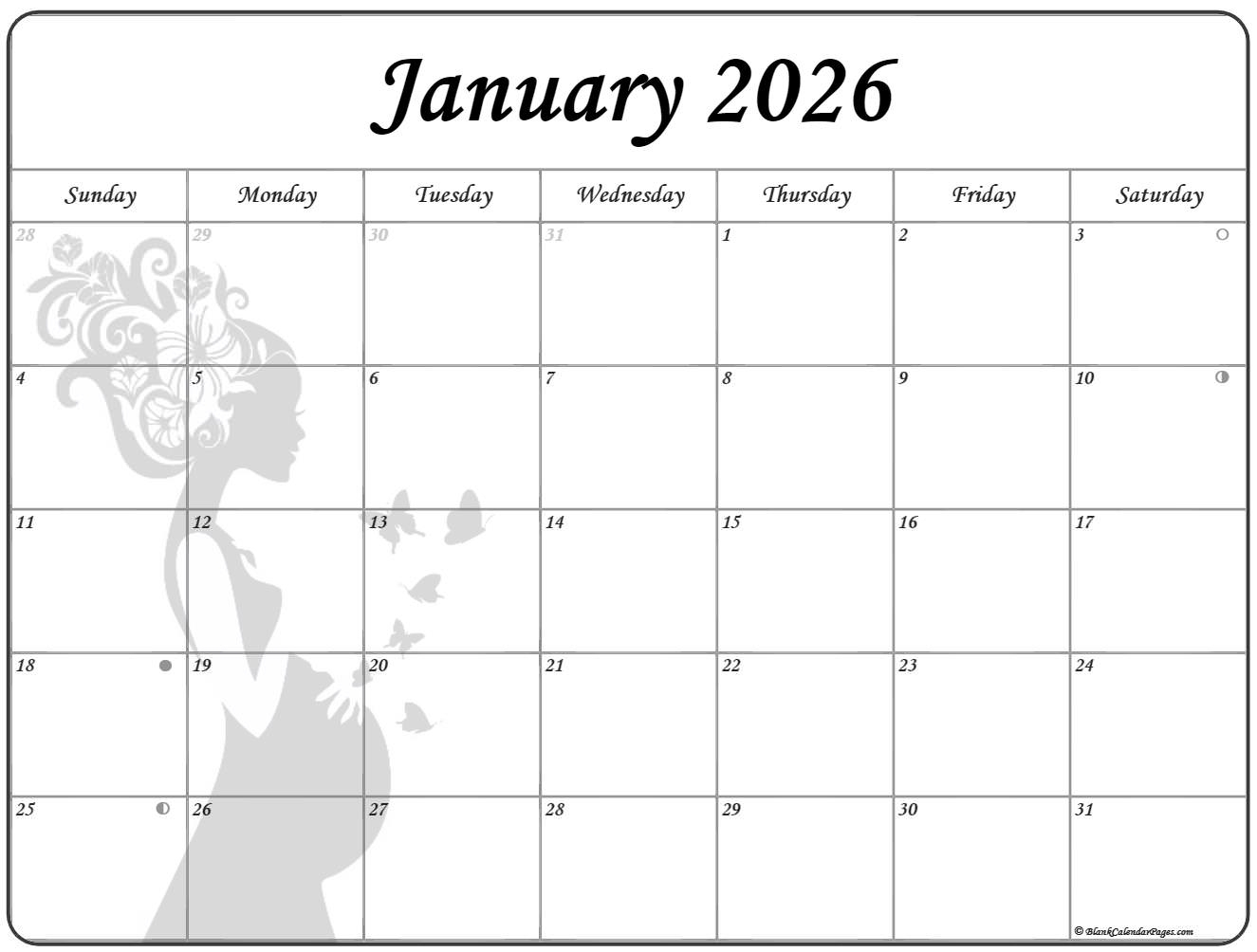 Calendar For January 2026 Printable Calendar For January 2026 Printable