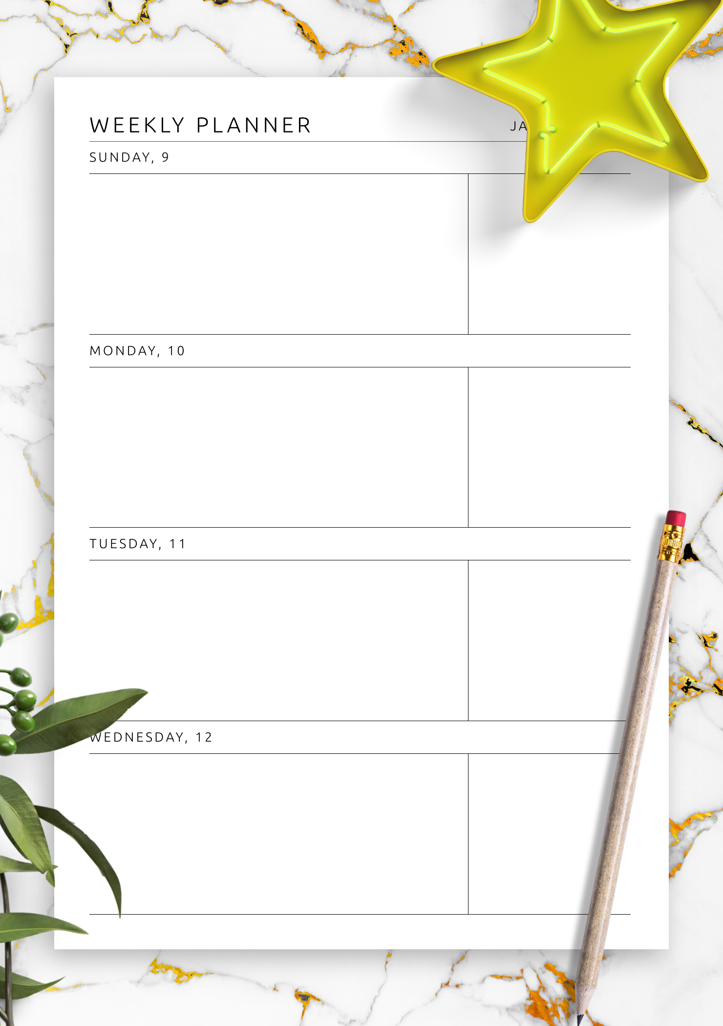 Customizable Weekly Calendar Template Plan Your Week Easily