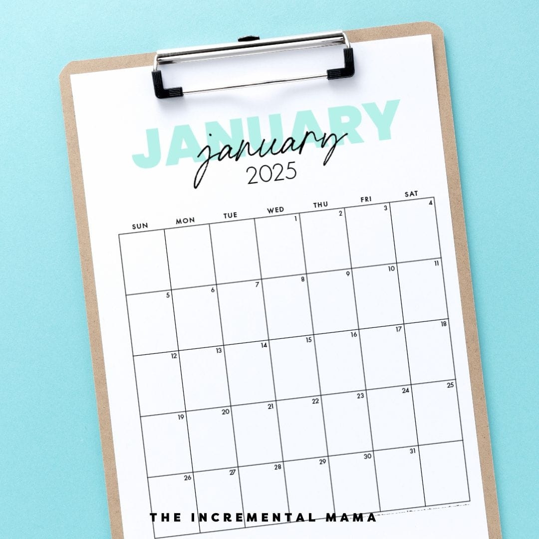 cute 2025 monthly calendar free printable