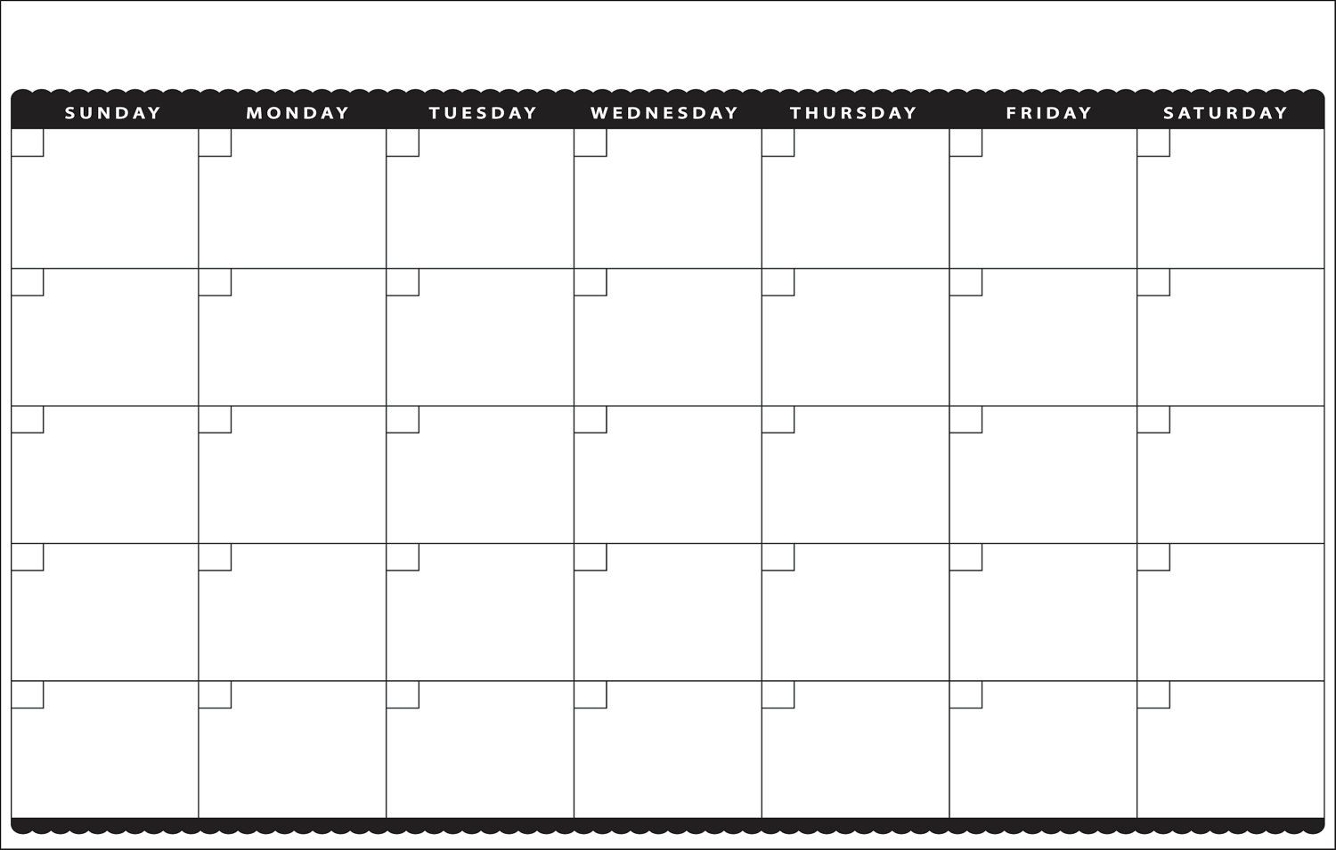 Pretty Printable Blank Calendar