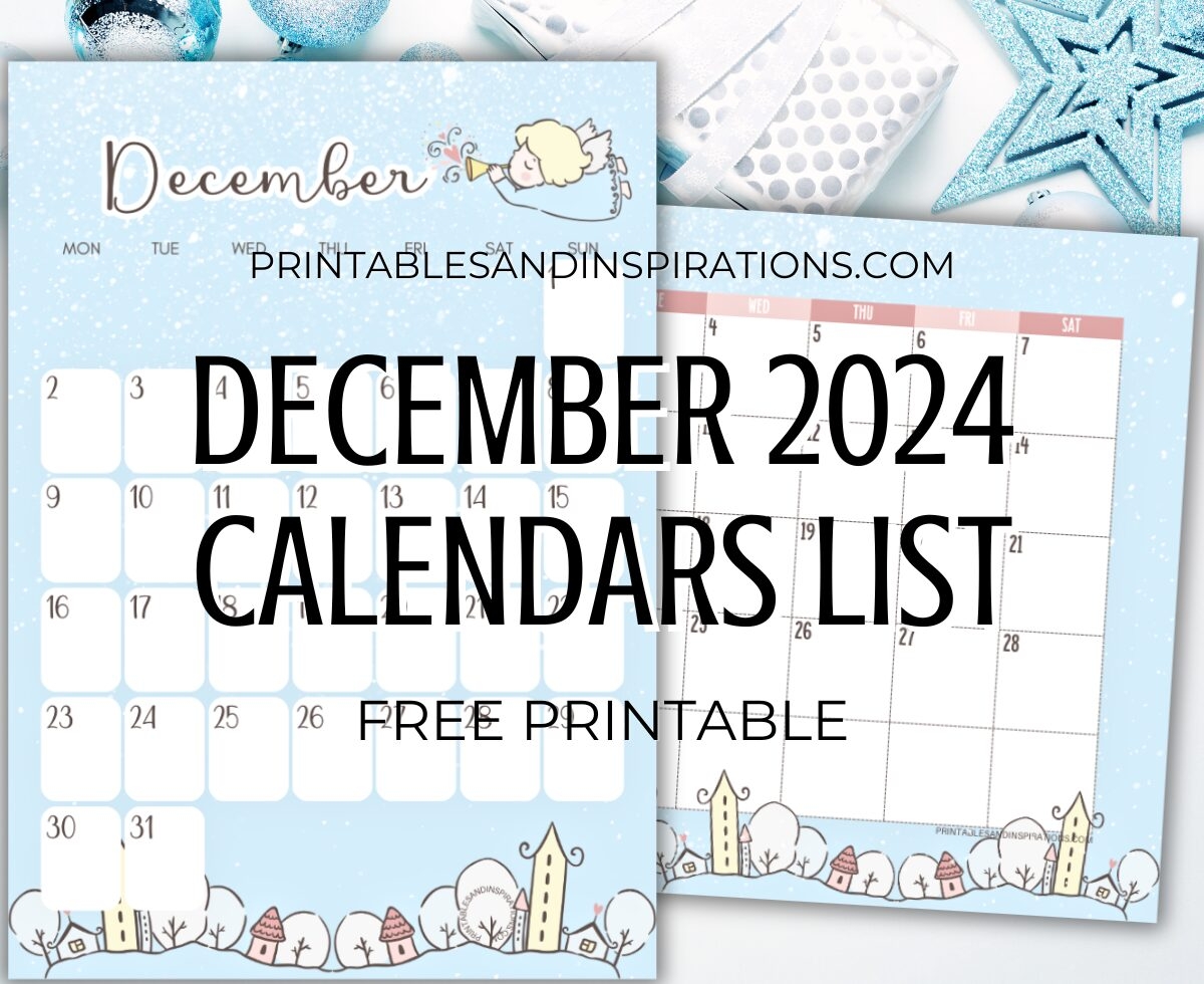 Cute December 2024 Calendar Free Printable Printables And Inspirations Cute December 2024 Calendar Free Printable Printables And Inspirations