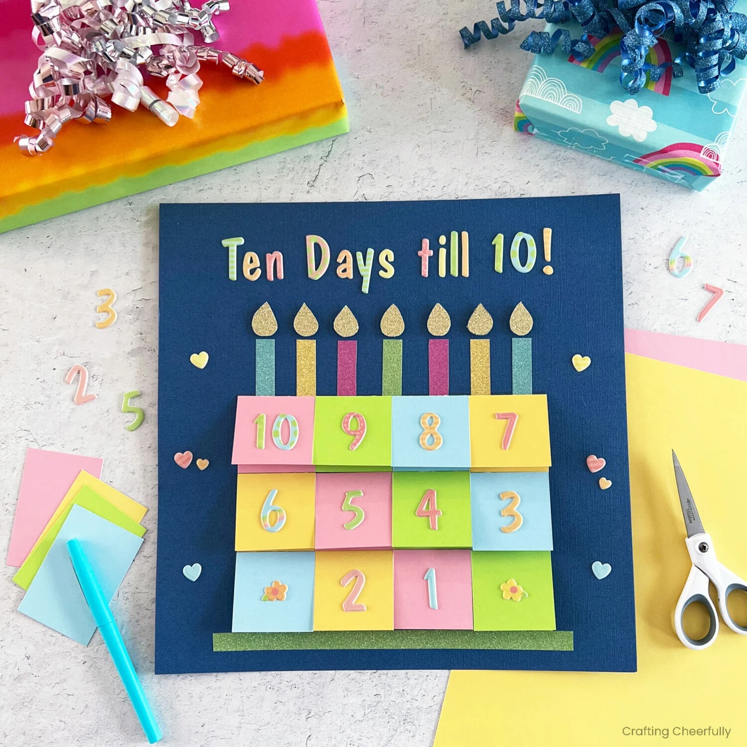 DIY Birthday Countdown Crafting Cheerfully