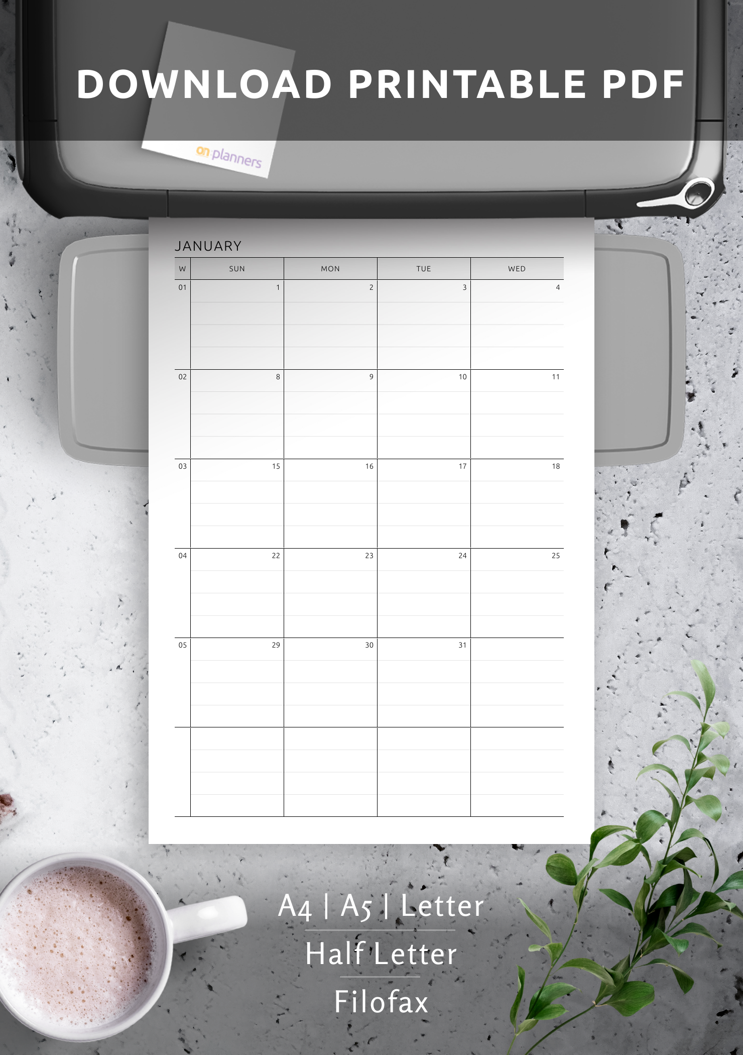 Business Printable Montly Calendar