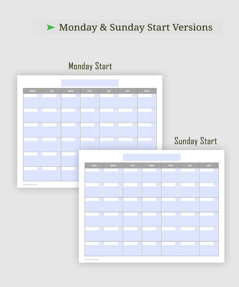 Calendar Printable And Editable