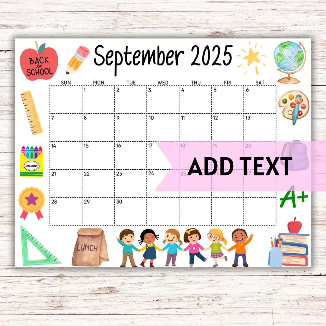 September 2025 Printable Calendar Space For Notes Included