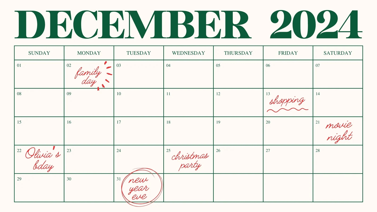 Free And Customizable Calendar Templates Canva