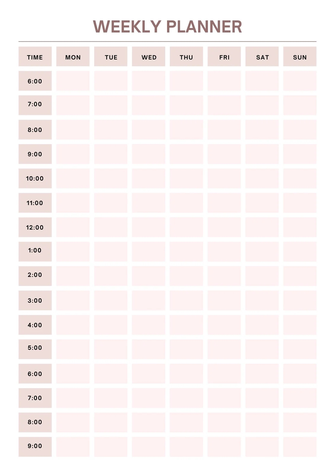 Free And Customizable Weekly Planner Templates Canva