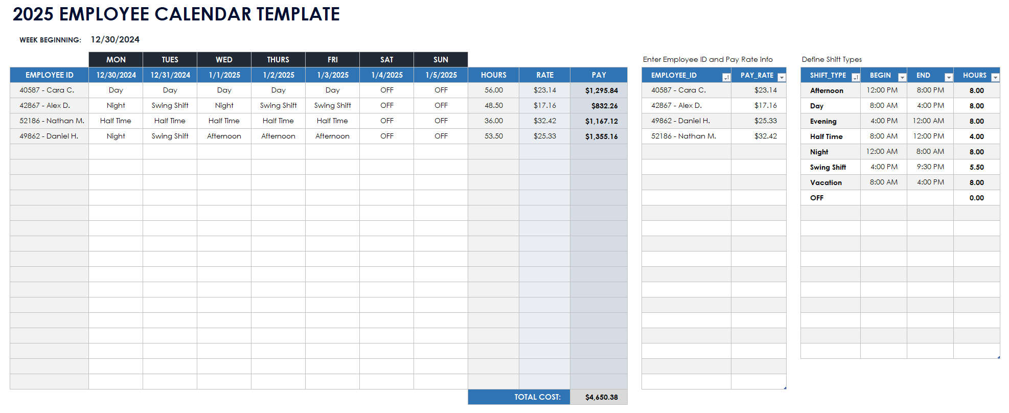 Free Blank Calendar Templates Smartsheet
