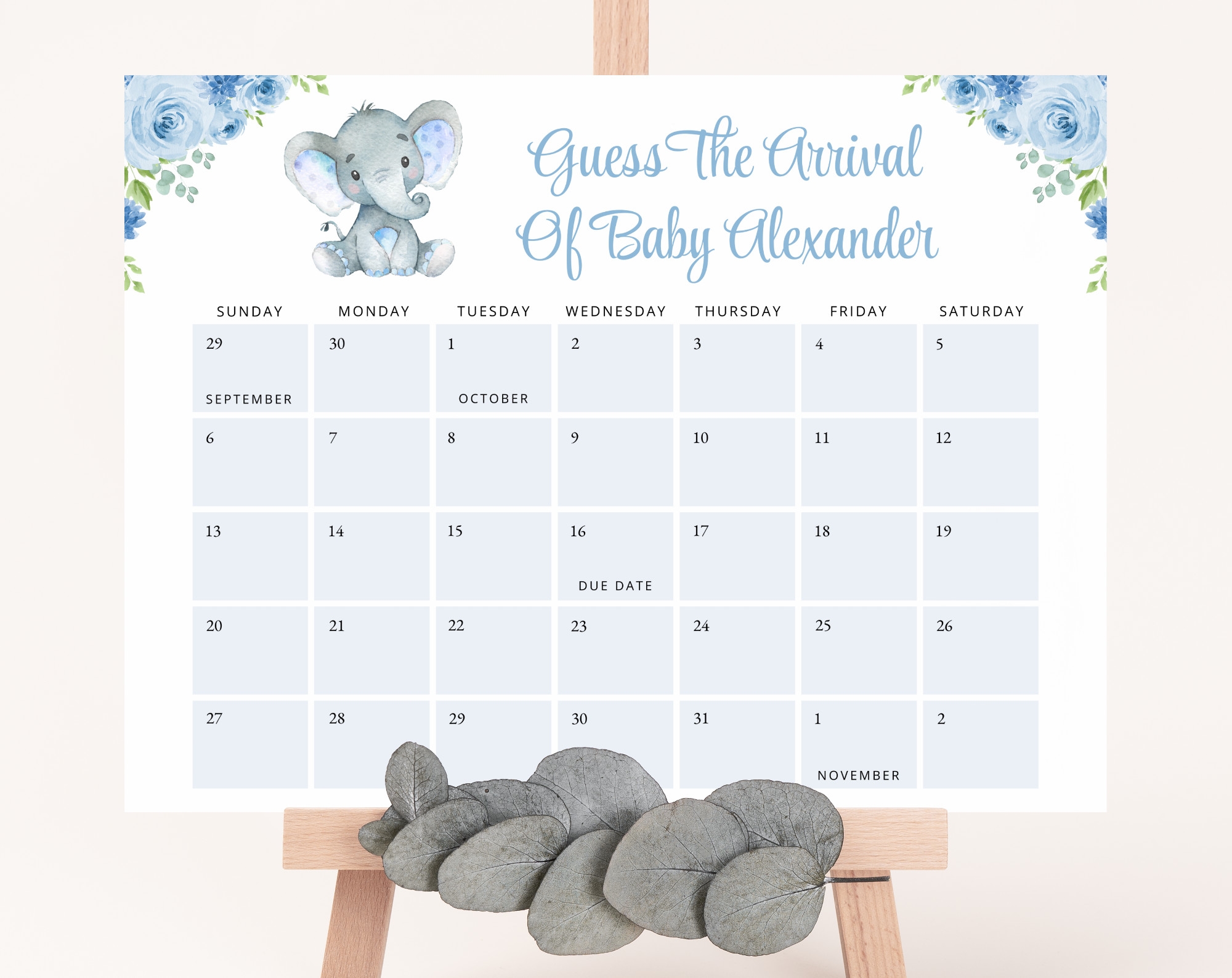 free guess baby due date calendar template sales