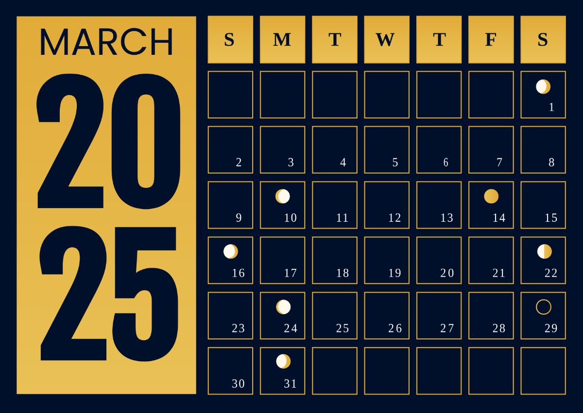 2025 Moon Calendar Printable
