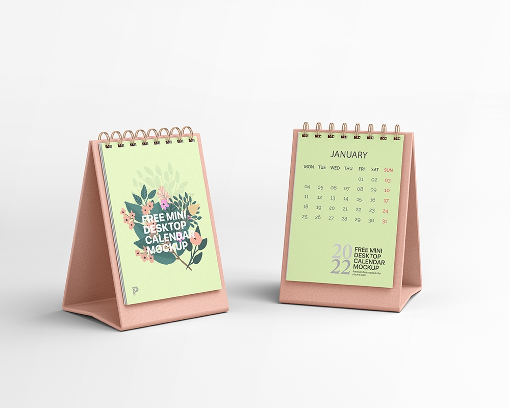 Free Mini Desktop Calendar Mockup Free Mockup Pixpine