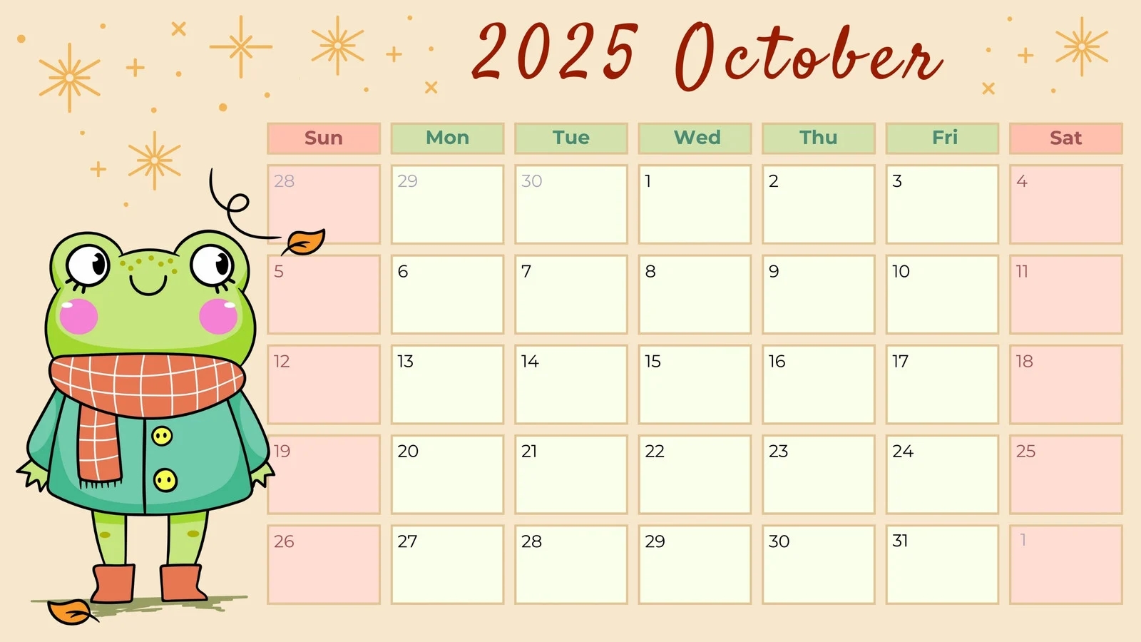 Free October 2025 Calendar Templates To Customize Canva